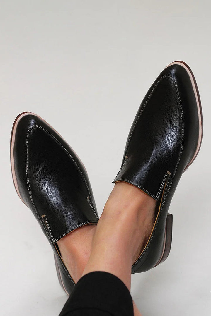 Zofia | Mocassins Patchwork Noirs