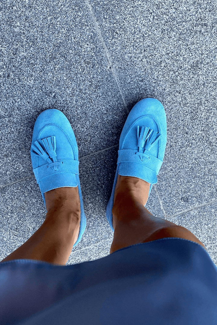 Mocassins en daim Magenta
