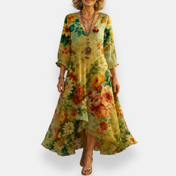 Urvinelle | Robe fleurie fluide col en V
