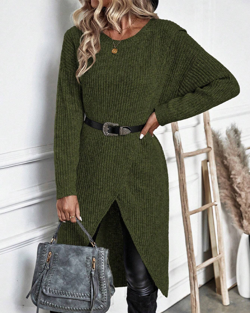 Addison - Robe pull confortable au style irrégulier