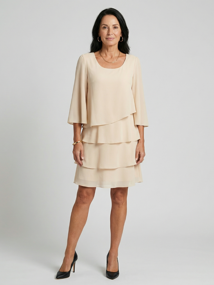Della | Robe à manches évasées et longueur genou