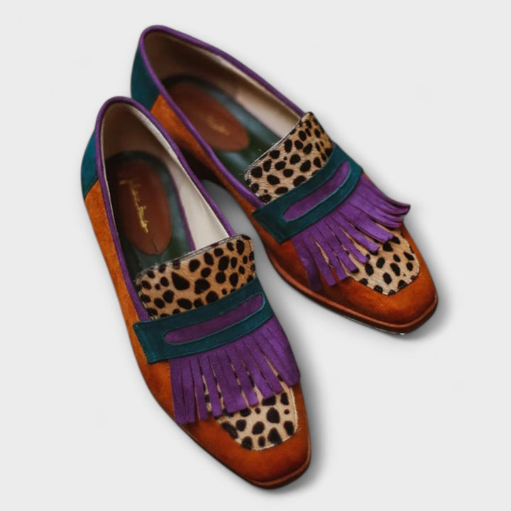 Fallon | Mocassins Léopard Marron