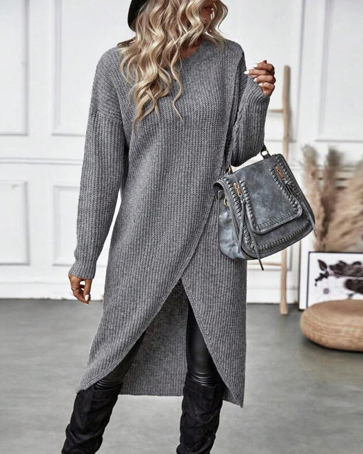 Addison - Robe pull confortable au style irrégulier