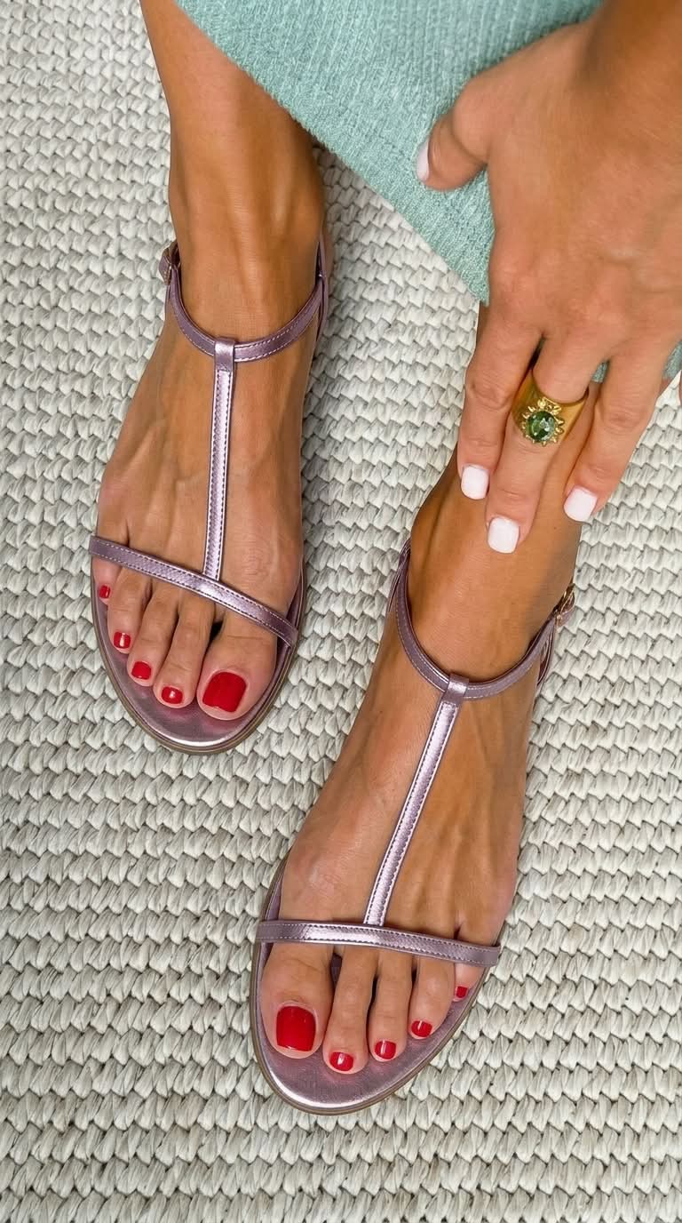 Sandales métalliques d&