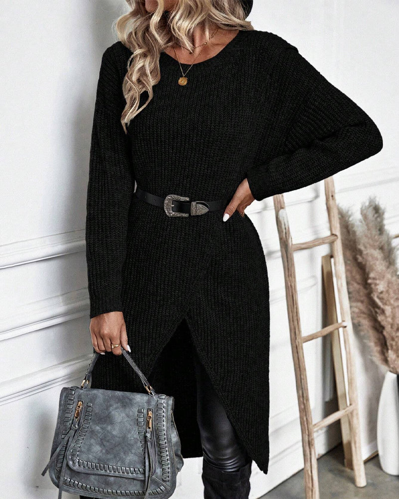 Addison - Robe pull confortable au style irrégulier