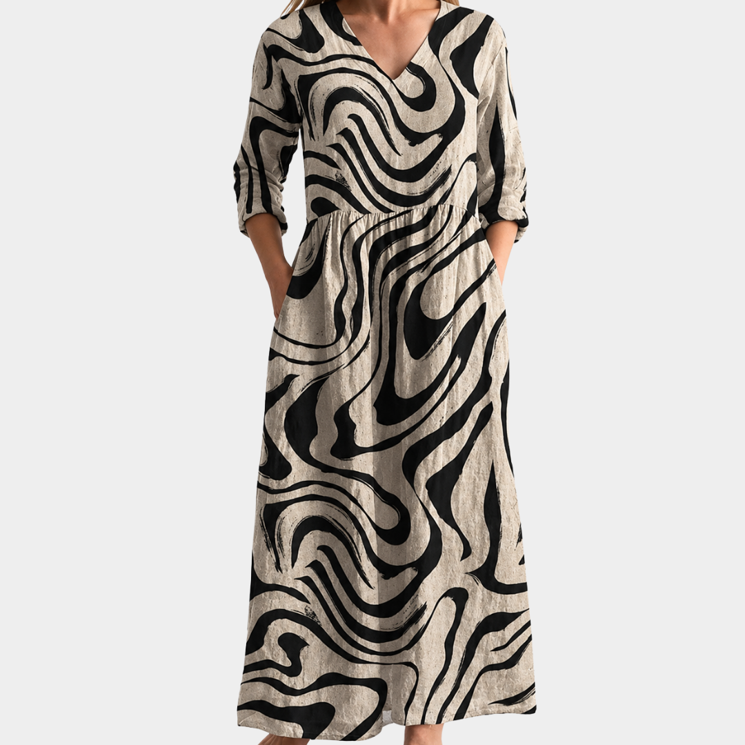 Celeste | Marble Wave Dress