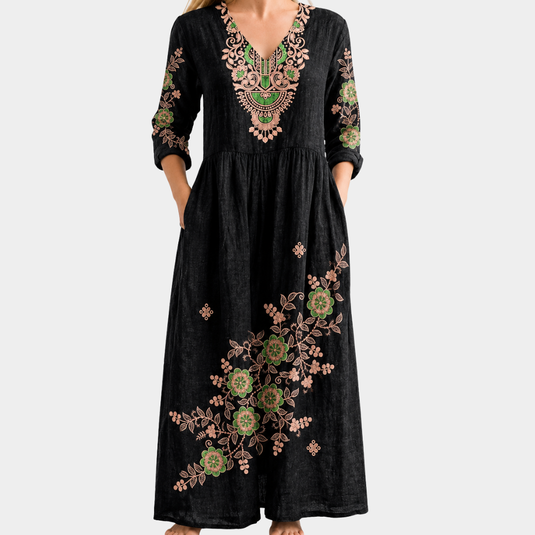 Evelyn | Embroidered Elegance Dress