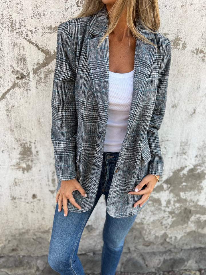 Eugénie | Blazer structuré à carreaux