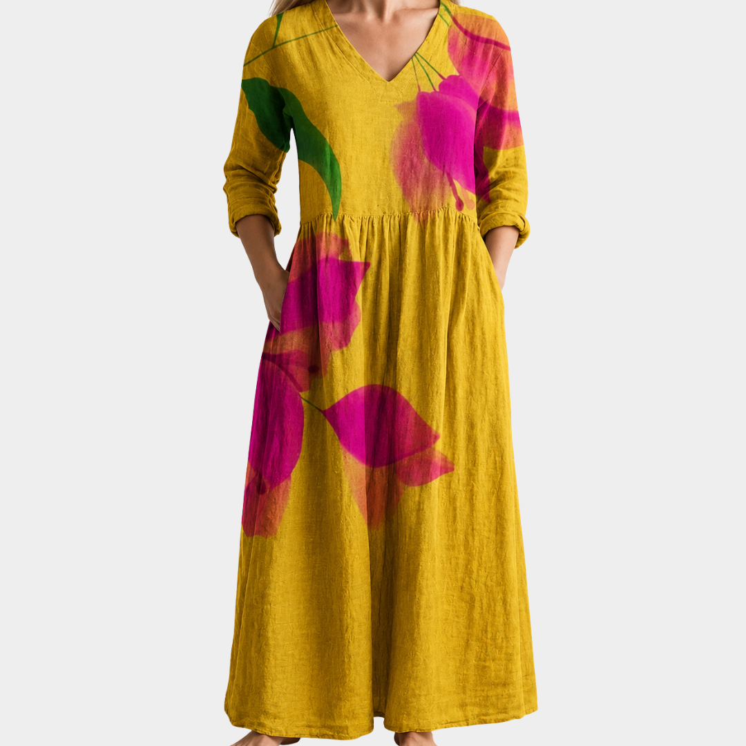 Isadora | Golden Bloom Dress