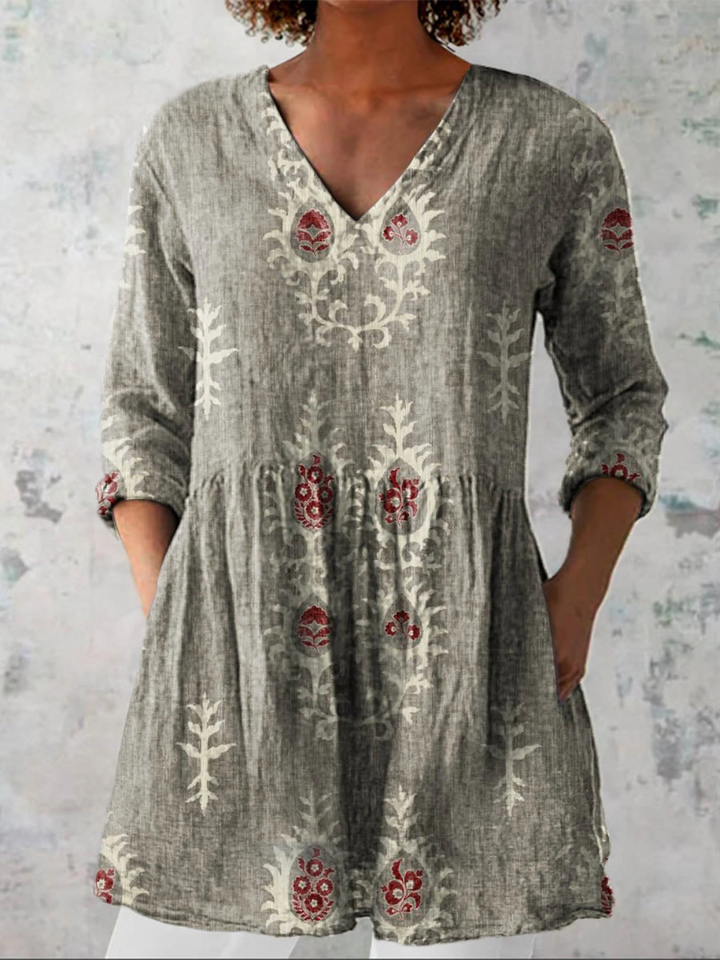 Elise | Blouse Longue à Col V
