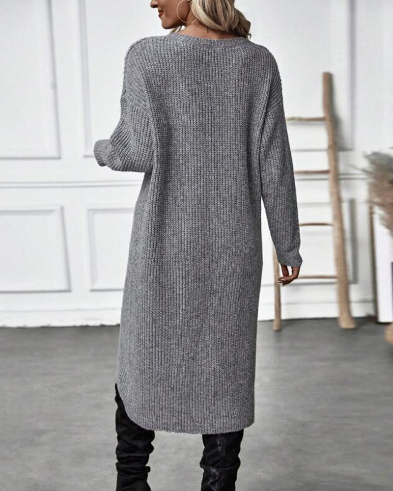 Addison - Robe pull confortable au style irrégulier