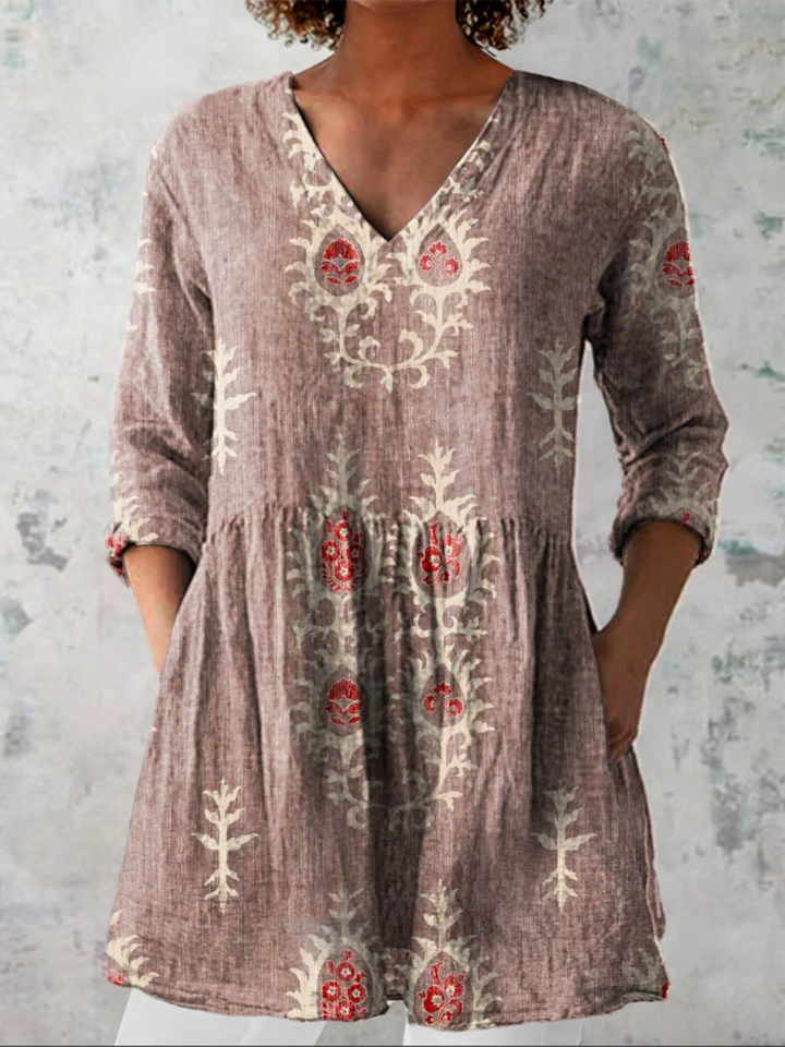 Elise | Blouse Longue à Col V