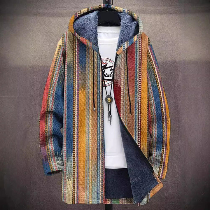 Souci | Cardigan à Capuche avec Motif Artisan