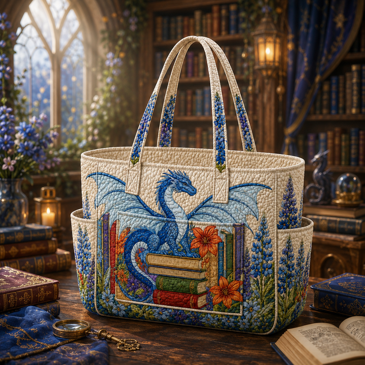 Valérie | Sac cabas matelassé au dragon