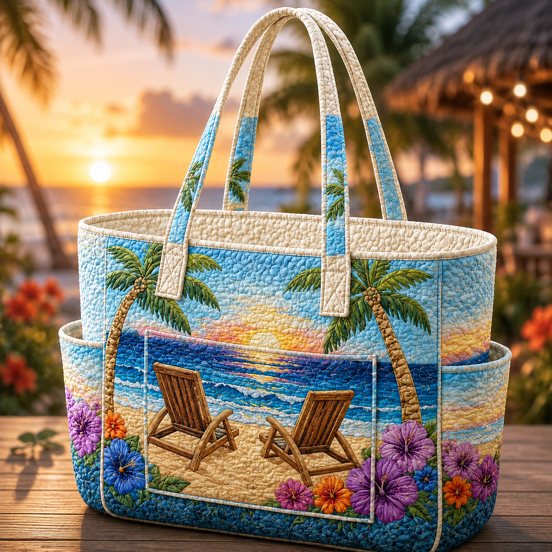 Isabelle | Sac cabas matelassé à l’île aux palmiers
