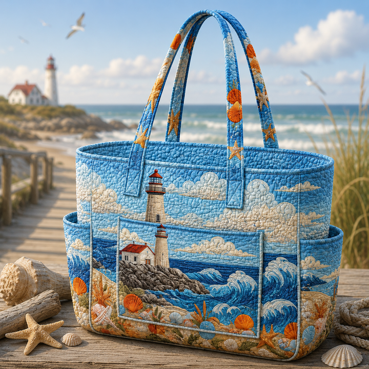 Sabine | Sac cabas matelassé au phare marin
