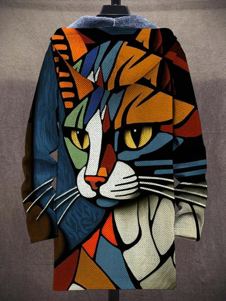 Delia | Cardigan à Capuche Artistique