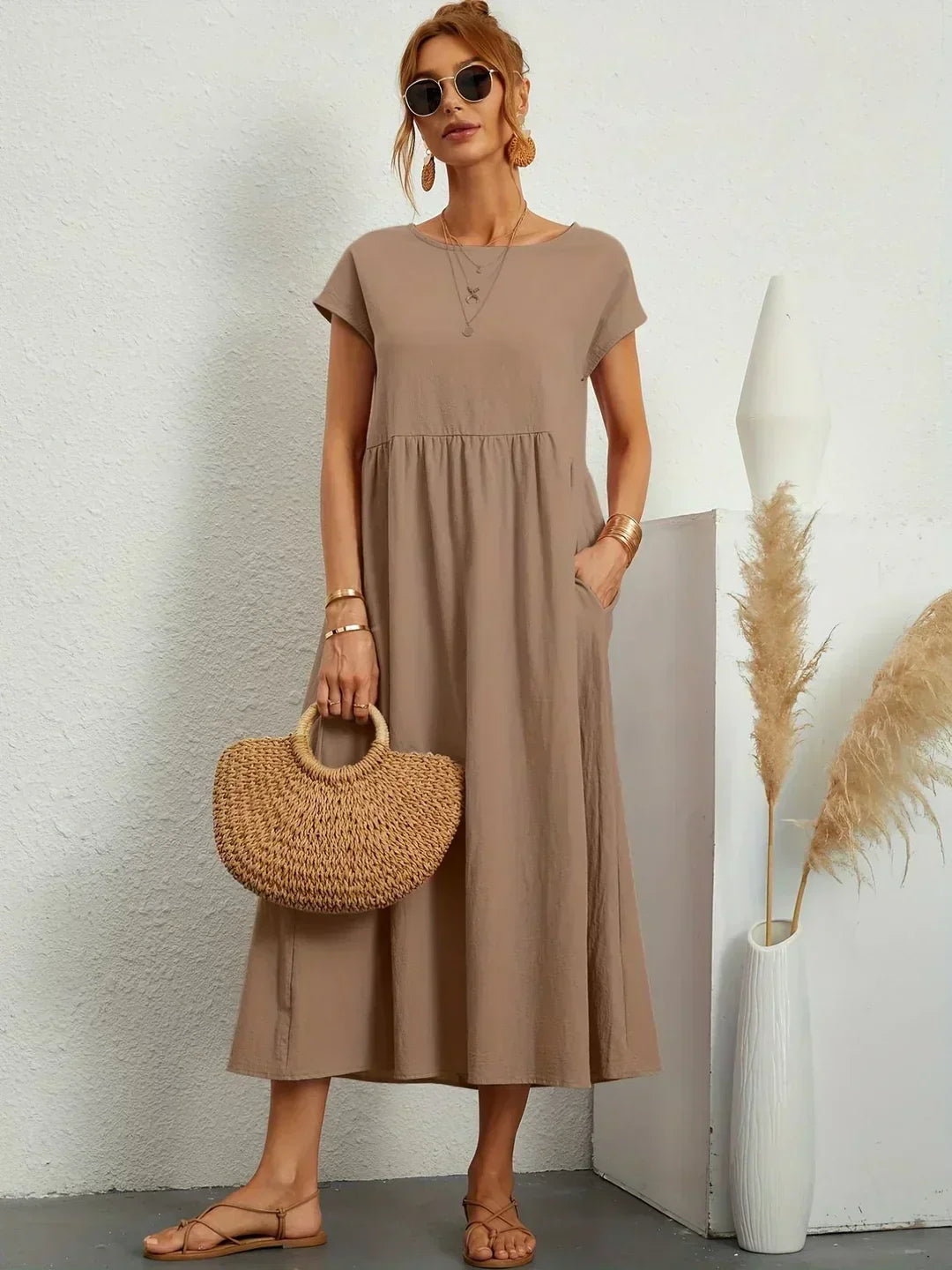 Gabriela | Robe midi fluide d&