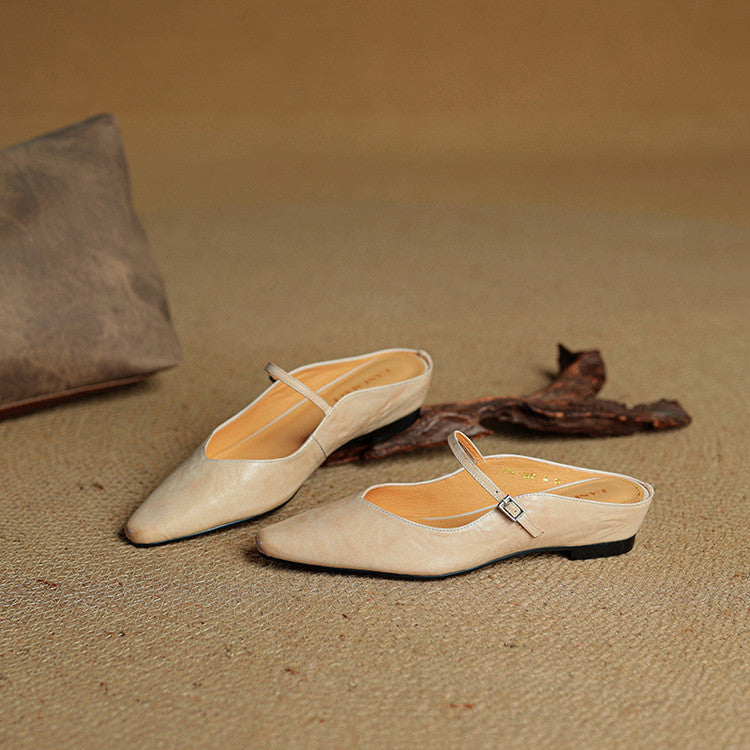 Thea | Mules en Cuir Véritable