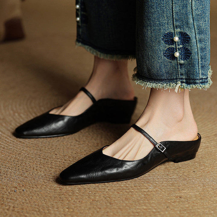 Thea | Mules en Cuir Véritable