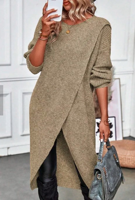 Addison - Robe pull confortable au style irrégulier