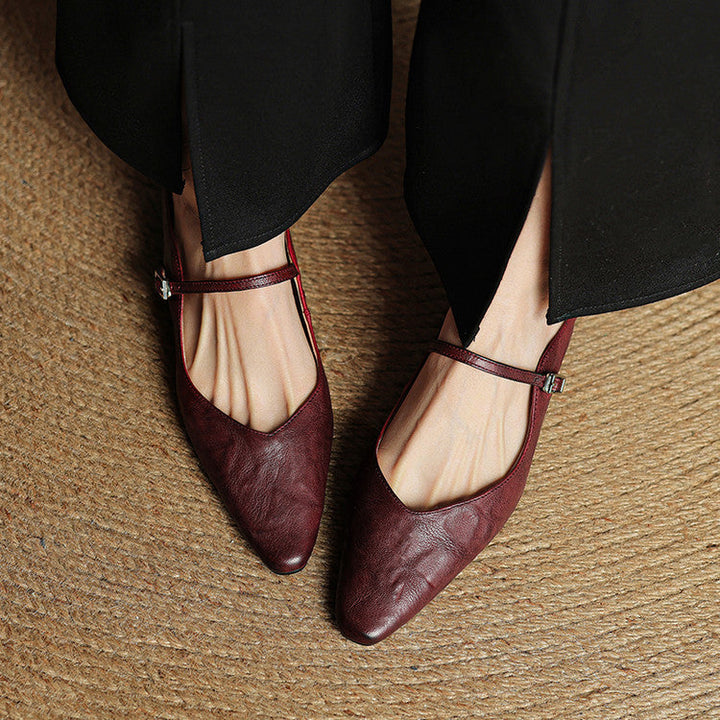 Thea | Mules en Cuir Véritable