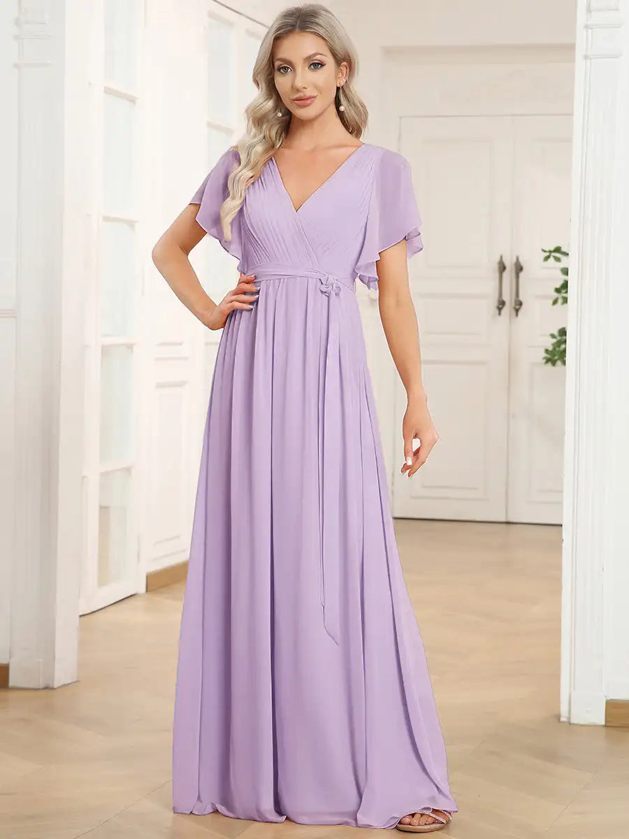 Simone | Robe de soirée classique en chiffon A-line