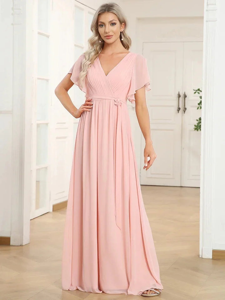 Simone | Robe de soirée classique en chiffon A-line