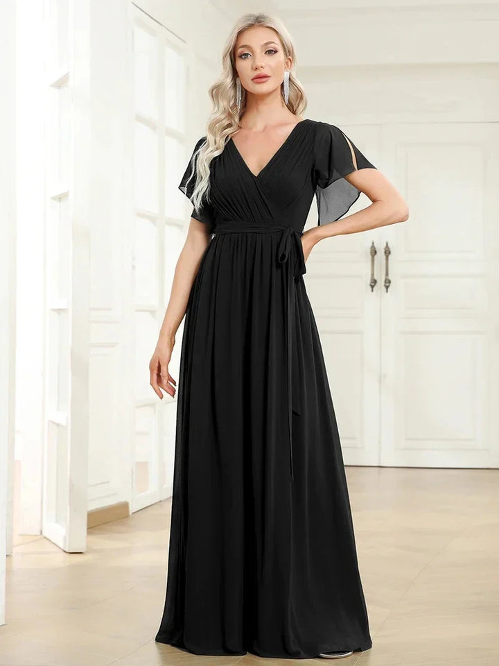 Simone | Robe de soirée classique en chiffon A-line