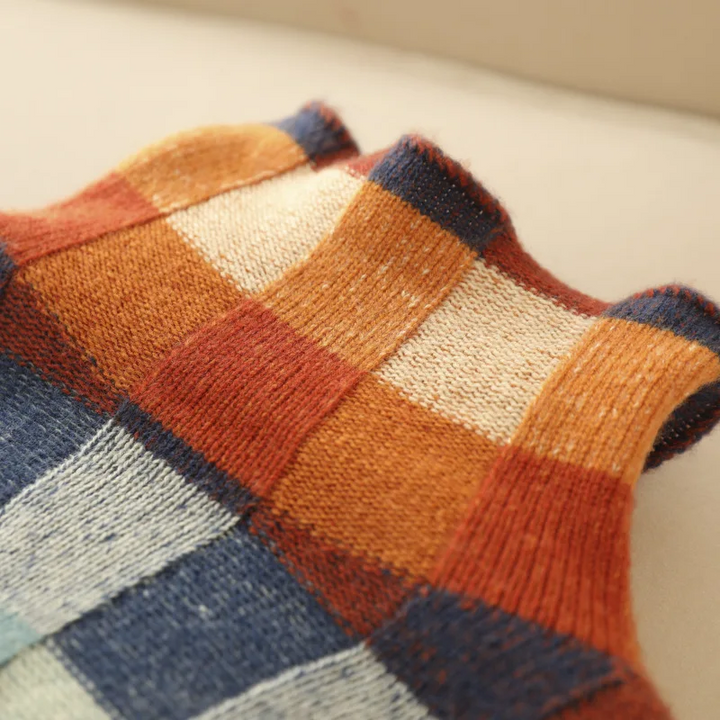 Olivia - Col roulé en patchwork doux