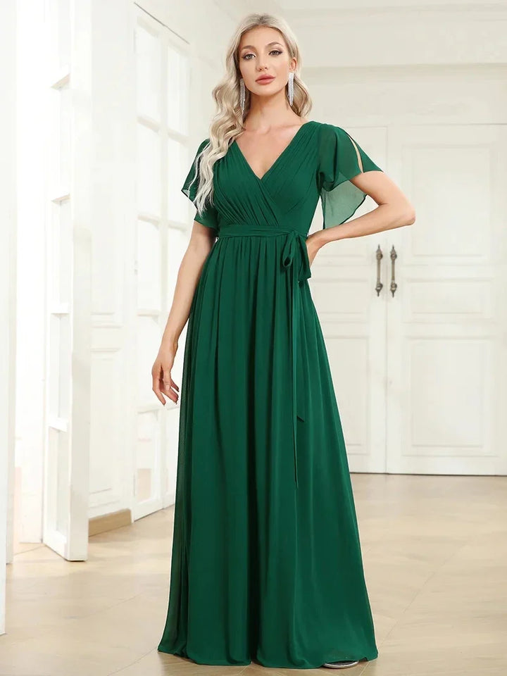 Simone | Robe de soirée classique en chiffon A-line