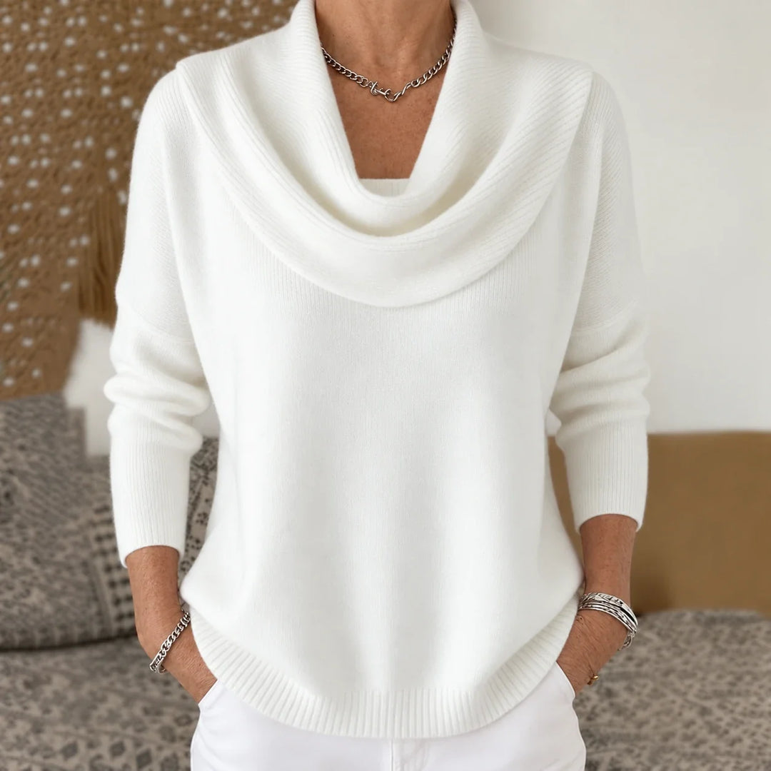 Vionne | Pull à col drapé