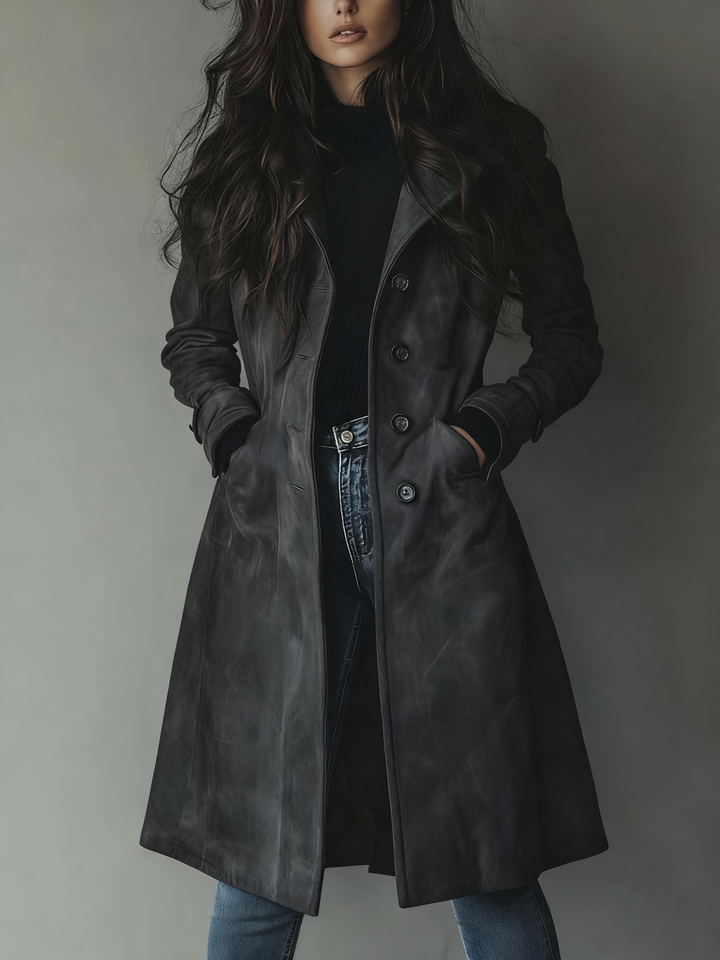Sidonie | Trench vintage effet daim