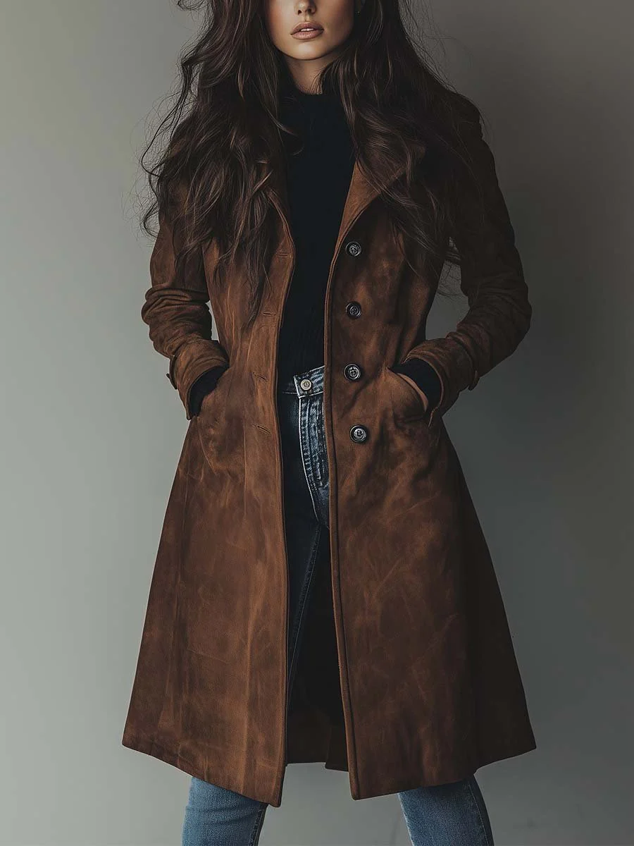 Sidonie | Trench vintage effet daim