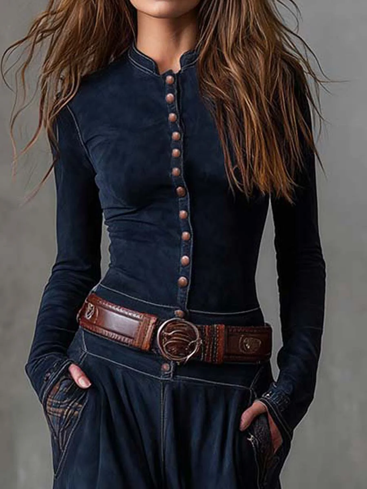 Domitille | Robe Maxi en Suédine avec Ceinture