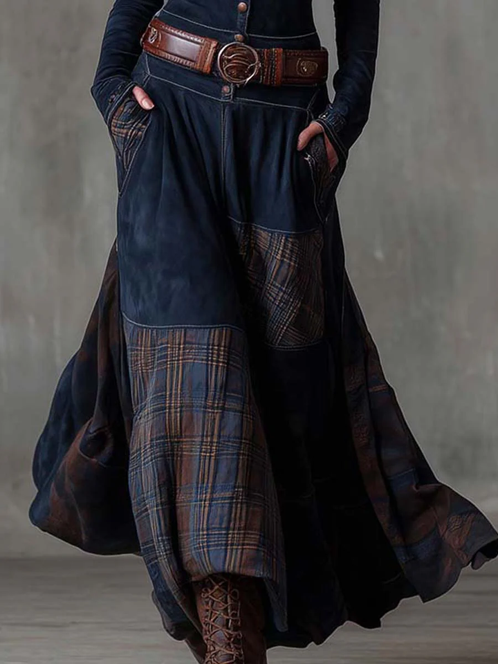 Domitille | Robe Maxi en Suédine avec Ceinture