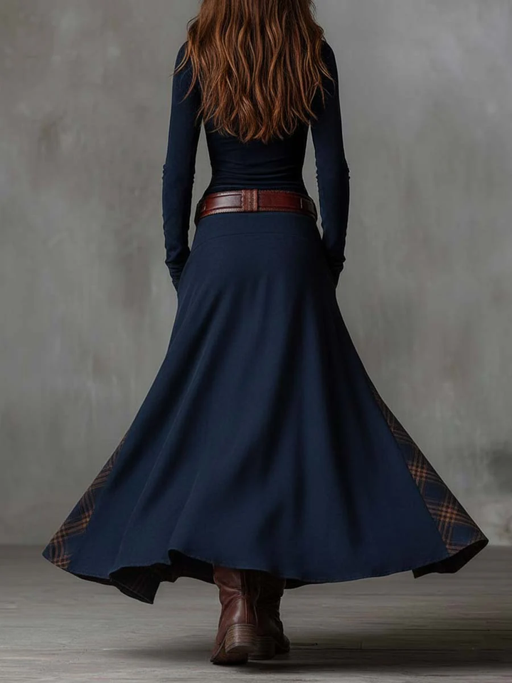 Domitille | Robe Maxi en Suédine avec Ceinture
