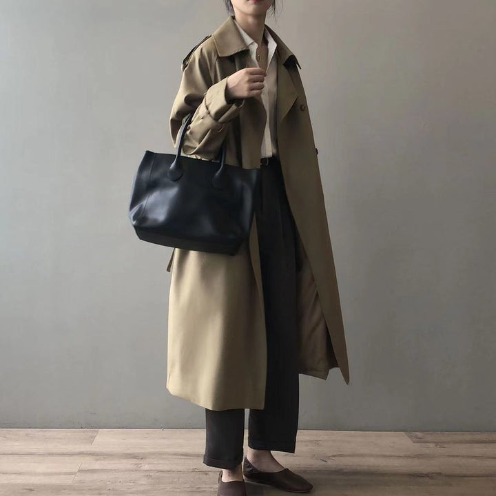 Amarante | Trench long oversize croisé