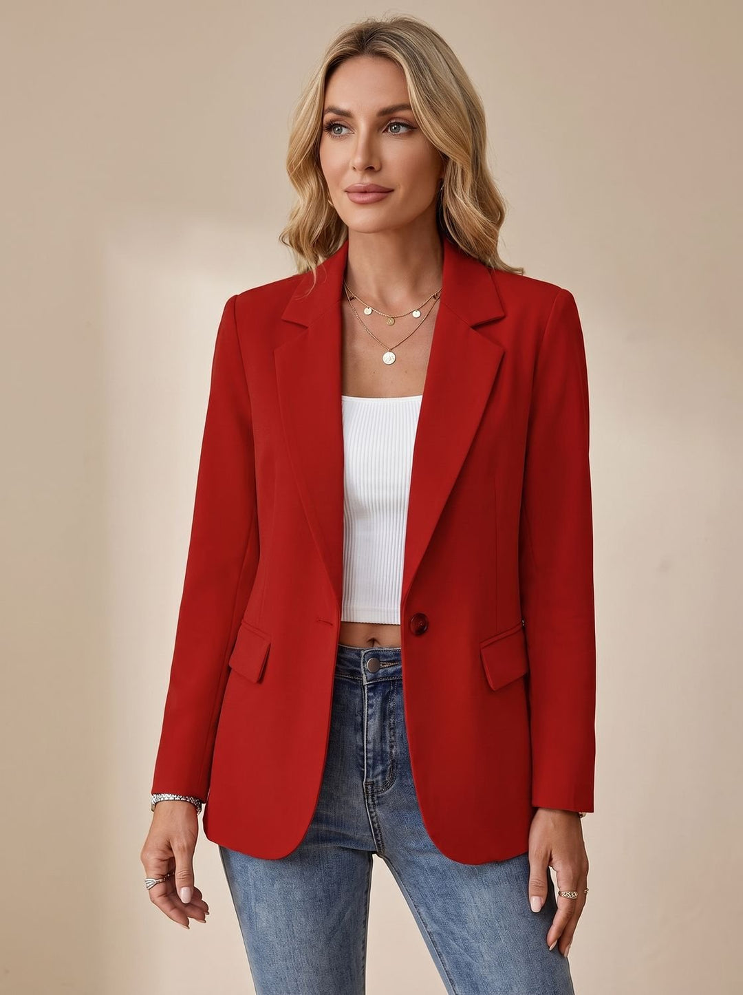 Clervie | Blazer droit à un bouton
