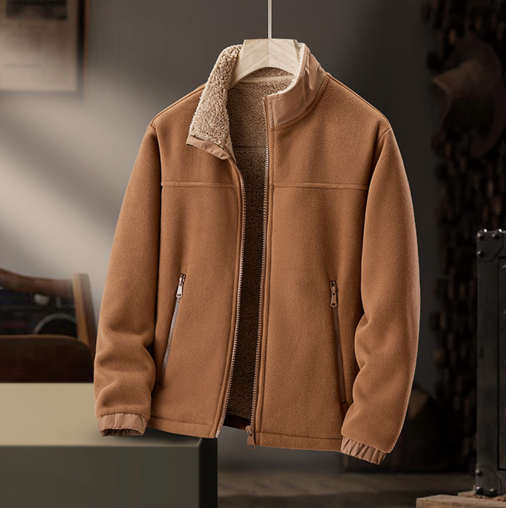 Corentine | Veste zippée à col doublé effet peluche