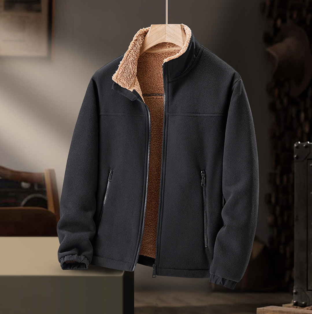 Corentine | Veste zippée à col doublé effet peluche