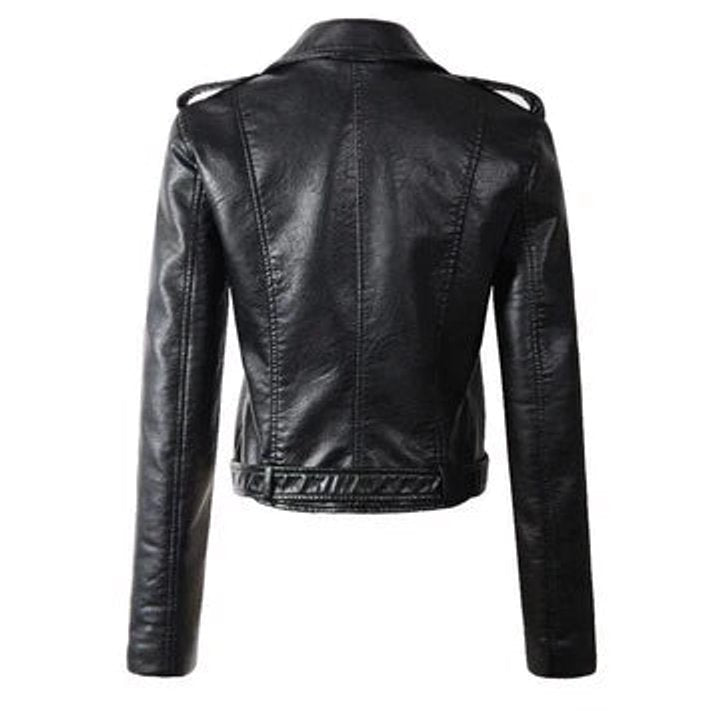 Cyprienne | Blouson motard court ceinturé