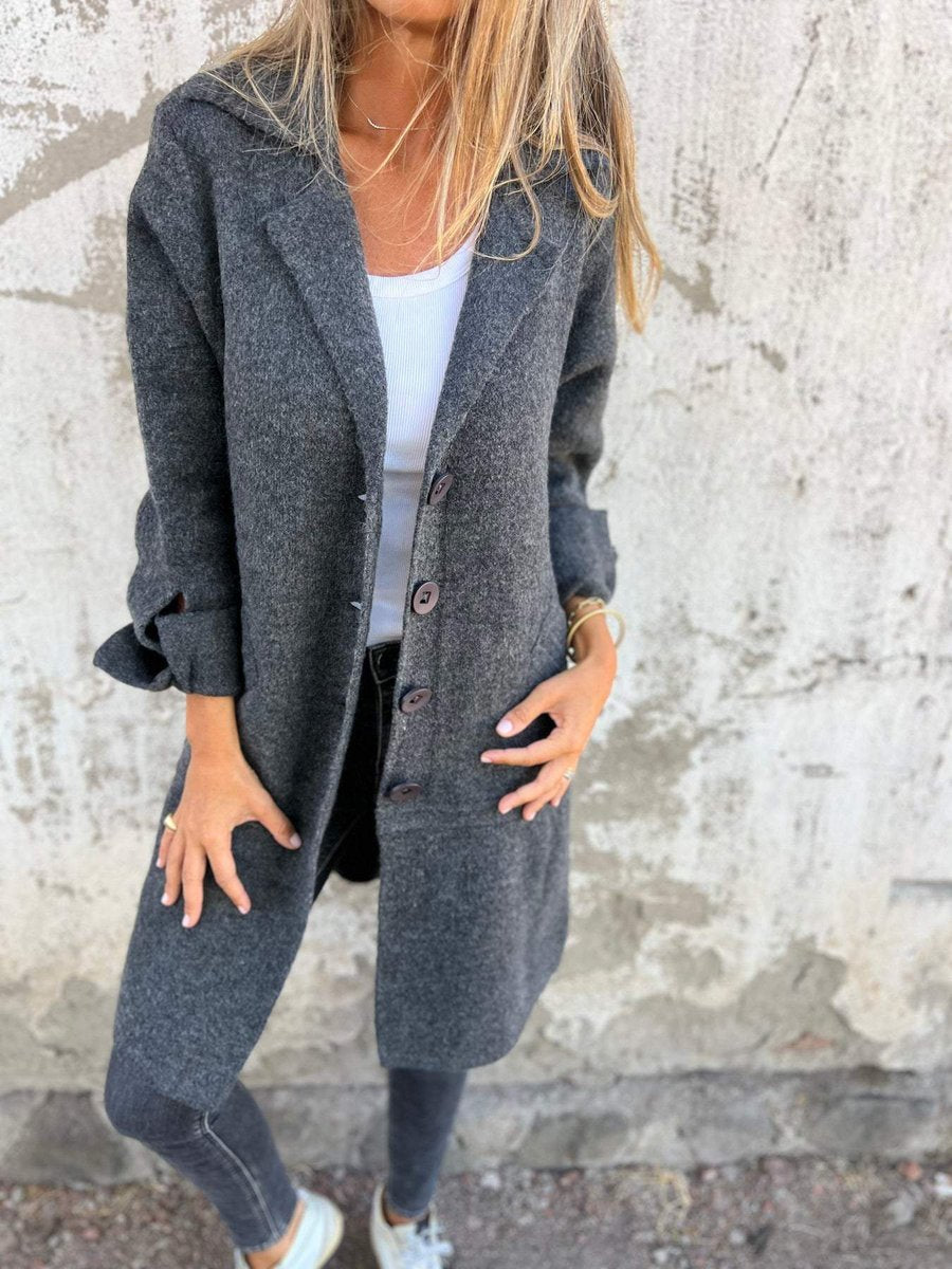 Donatienne | Manteau long décontracté à revers