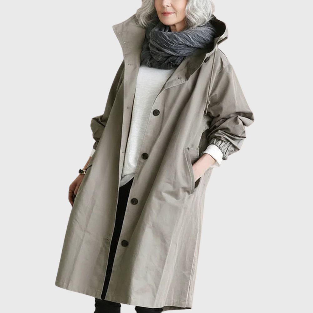 Edith | Manteau long ample à capuche