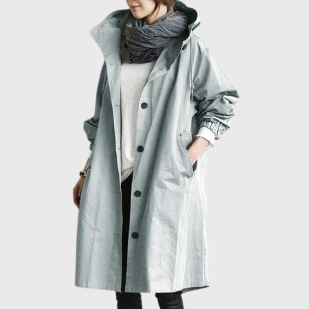 Edith | Manteau long ample à capuche