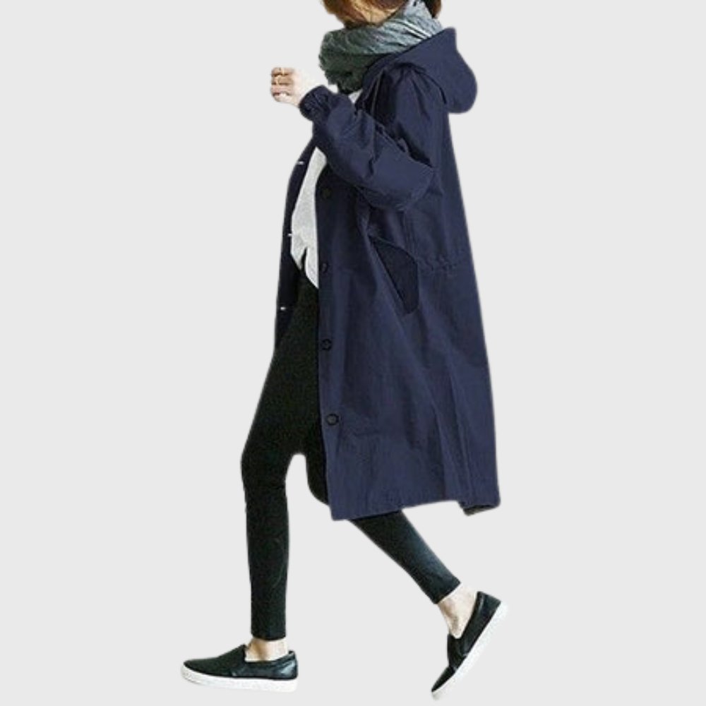 Edith | Manteau long ample à capuche