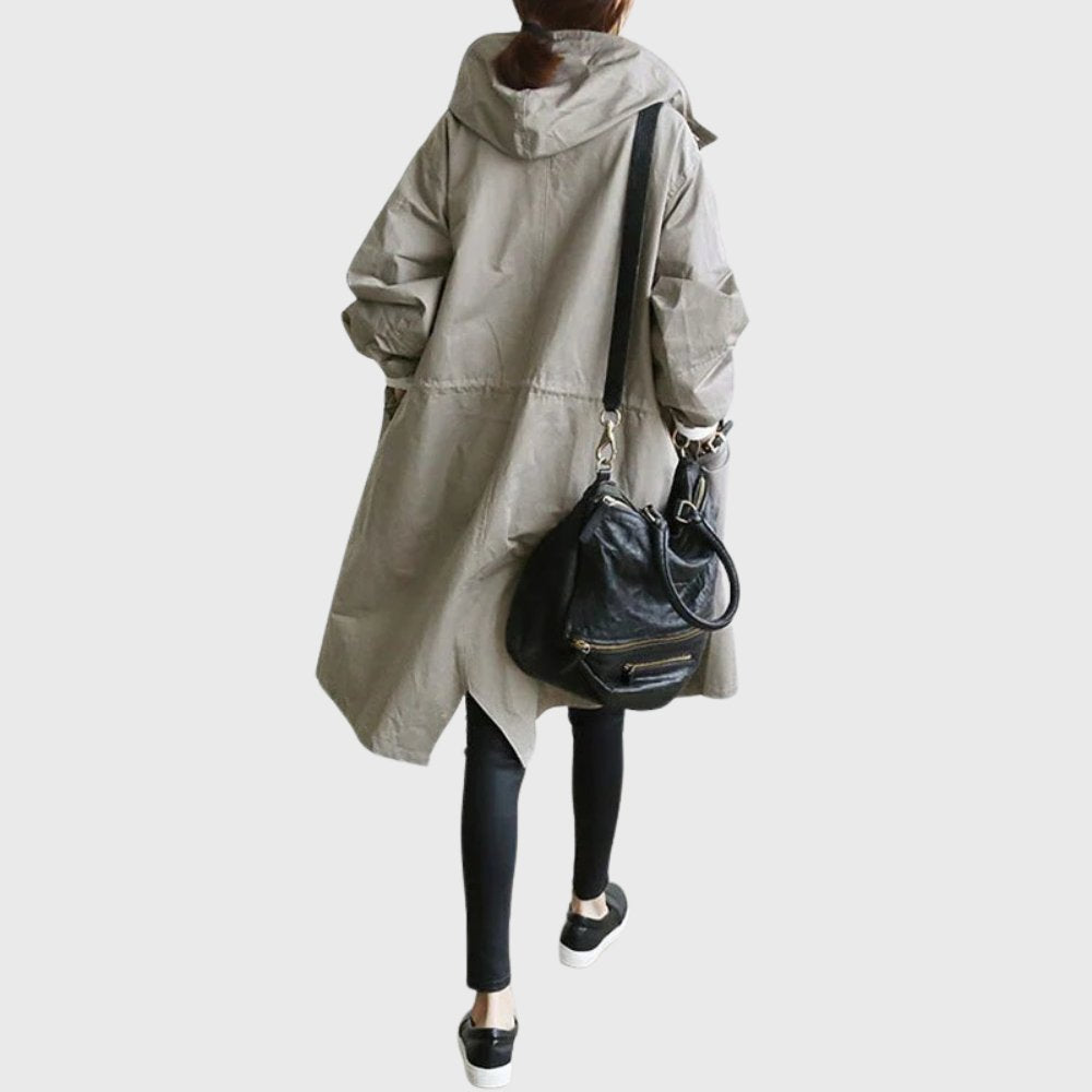 Edith | Manteau long ample à capuche