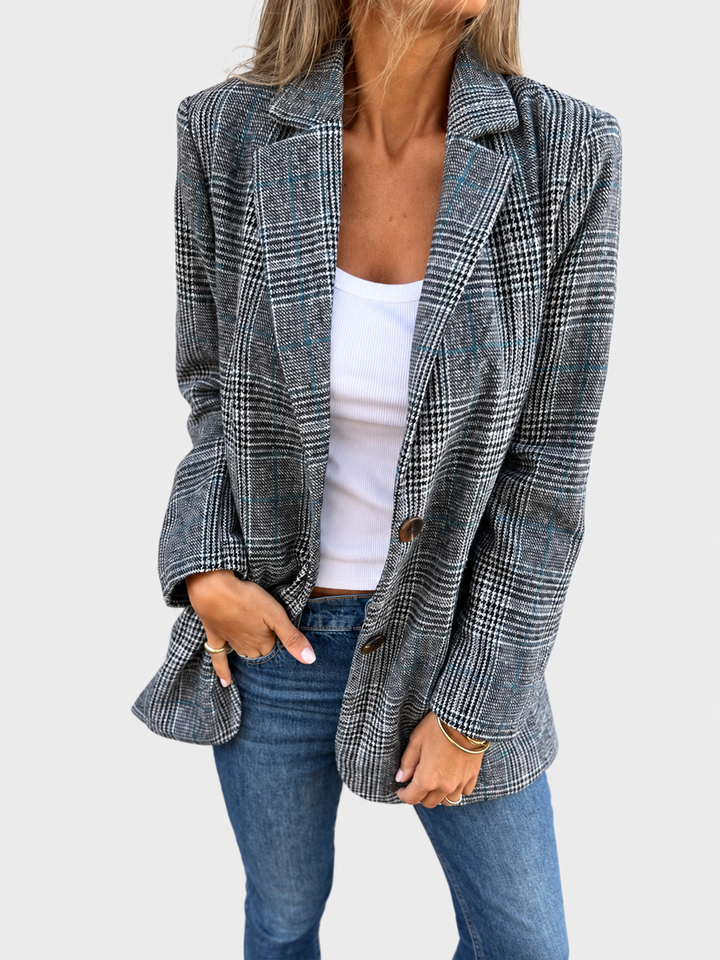 Eugénie | Blazer structuré à carreaux