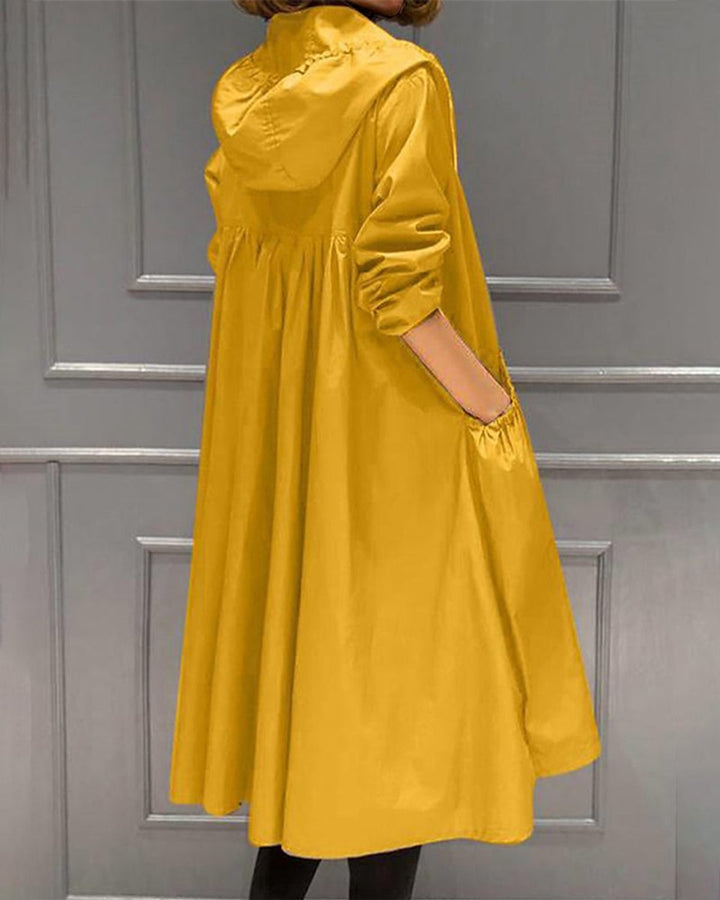 Euphémie | Trench long zippé à capuche