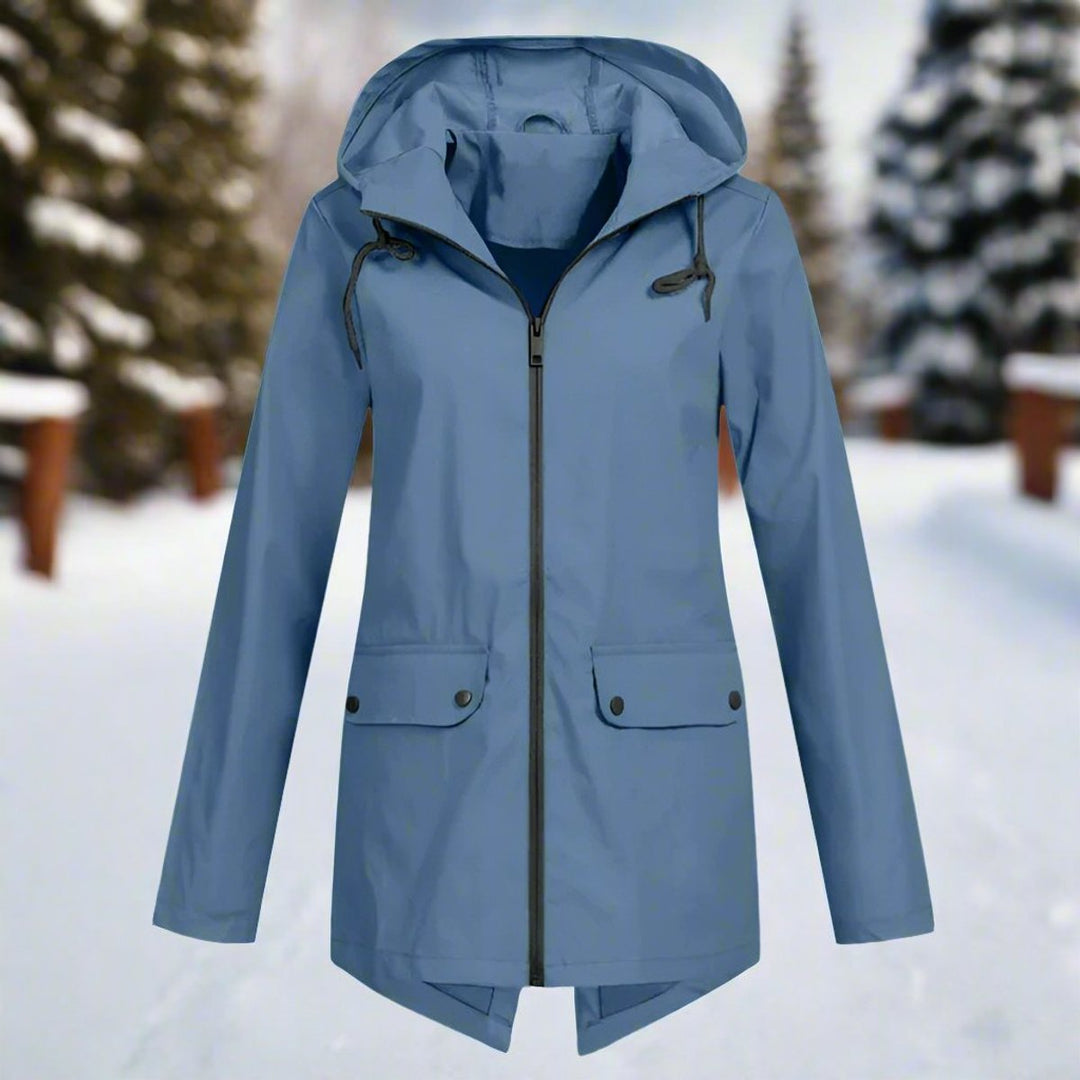 Fabiola | Veste mi-longue zippée à capuche